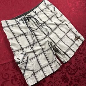 Hurley Shorts Mens Size Green Stripes Pocket Phantom Swim Trunks Board Beach